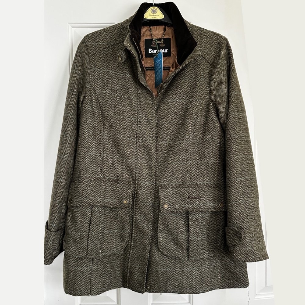 Barbour Ladies Wool Coat – Gardenia Style – Size 10